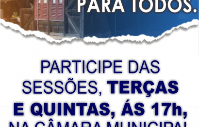 Participe das sessões, terças e quintas, ás 17h